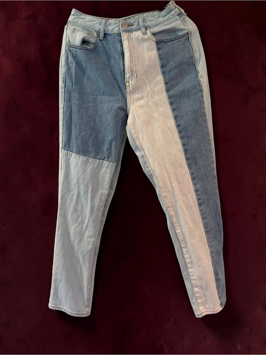 PacSun Denim - PacSun Women’s Patchwork Skinny Jeans in Light & Medium Blue